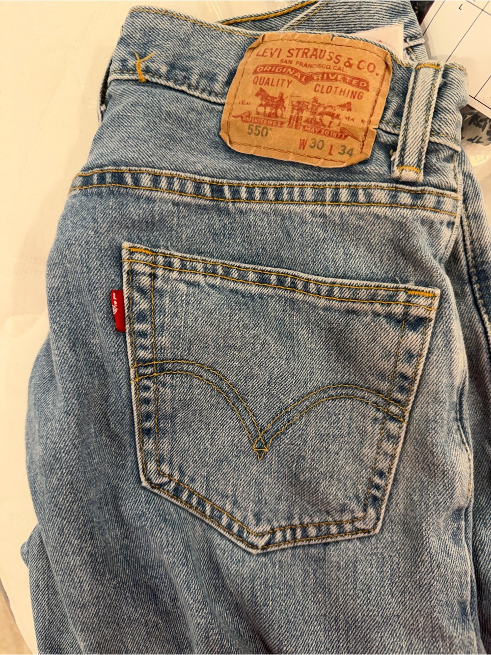 vintage Levi's Light Blue Relaxed Back-Pocket Denim Jeans